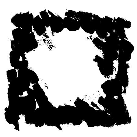 Ink vector brush stroke frame. Vector illustration. Grunge texture.のイラスト素材