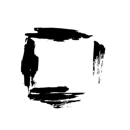 Ink vector brush stroke frame. Vector illustration. Grunge texture.のイラスト素材