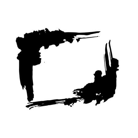 Ink vector brush stroke frame. Vector illustration. Grunge texture.のイラスト素材