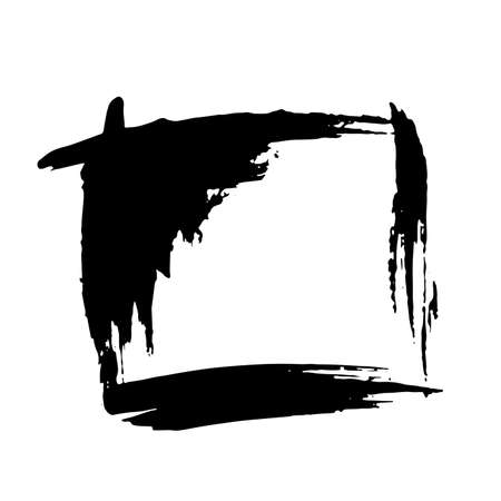 Ink vector brush stroke frame. Vector illustration. Grunge texture.のイラスト素材