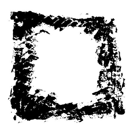 Ink vector brush stroke frame. Vector illustration. Grunge texture.のイラスト素材