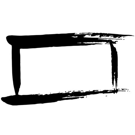Ink vector brush stroke frame. Vector illustration. Grunge texture.のイラスト素材