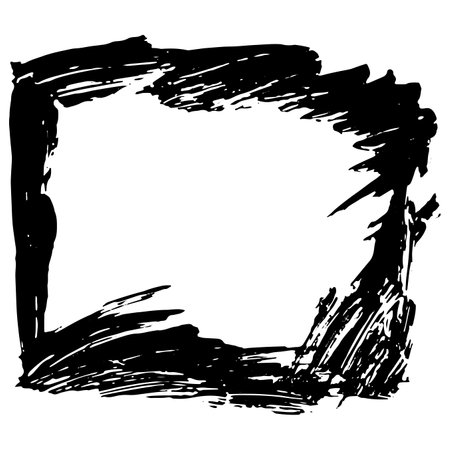 Ink vector brush stroke frame. Vector illustration. Grunge texture.のイラスト素材