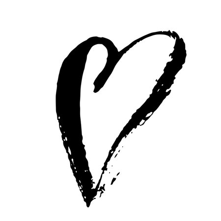 Grunge heart. Valentine day print. Vector illustration.のイラスト素材