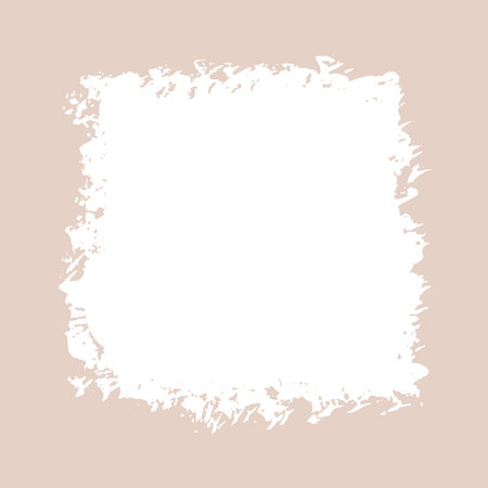 Ink torn white dry brush texture. Vector illustration. Grunge hand drawn beige background. Space for text.のイラスト素材
