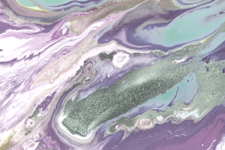 Pale purple and green agate imitation pattern. Simple marble liquid texture.