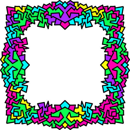Geometric abstract simple frame. Vector colorful illustration.のイラスト素材