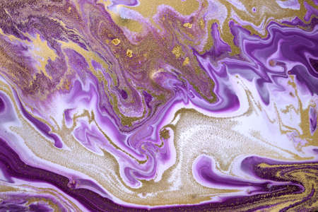Marble purple acrylic texture. Agate ripple background.