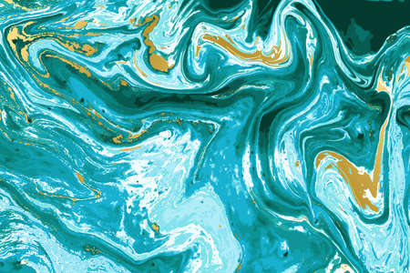 Vector marbled blue wave abstract background. Blue liquid pattern. Unique texture. Aquatic artwork illustration.のイラスト素材