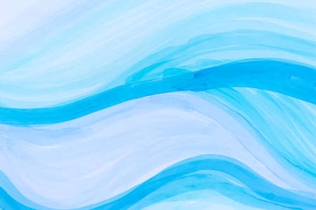 Blue gradient wave sea background. Light marker texture.の写真素材