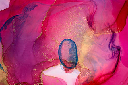 Abstract marble pink and purple artwork background.の写真素材