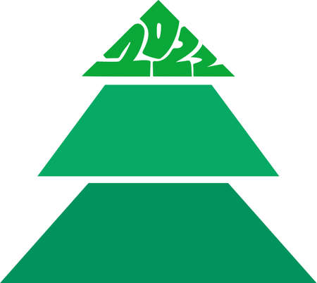 2022 lettering simple Christmas tree design. Vector template.のイラスト素材