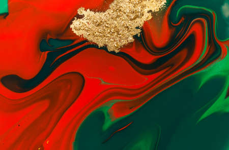 Christmas holiday gold, green and red backgroundの写真素材