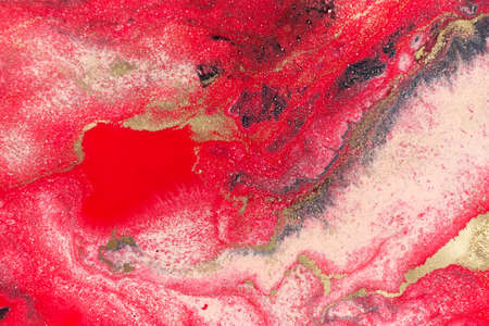 Crimson color abstract fluid background.の写真素材