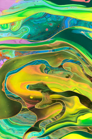 Gold waves layers abstract psychedelic background