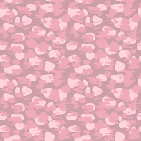 Leopard imitation seamless pink pattern. Vector illustrationのイラスト素材