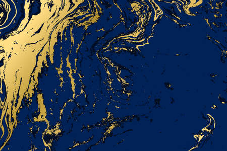 Vector marble blue and gold textureのイラスト素材