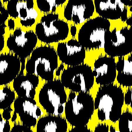 Leopard imitation seamless pattern. Vector illustrationのイラスト素材