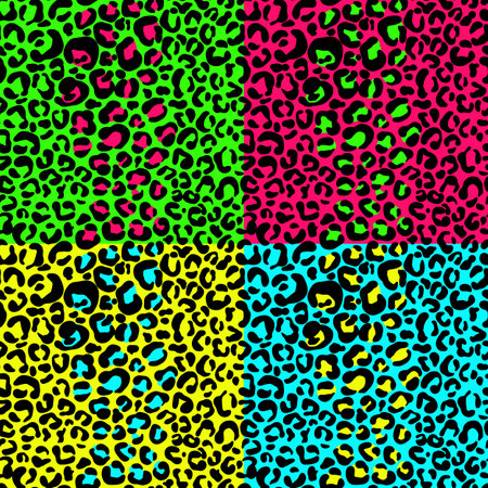 Leopard imitation colorful seamless pattern. Vector illustrationのイラスト素材