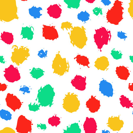 Colorful Ink Grunge Paint Seamless Vector Abstract Pattern.のイラスト素材