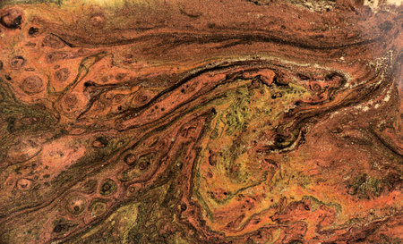 Marble Gold and Bronze Mixed Ink Pattern