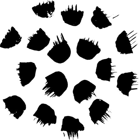 Abstract Dry Brush Artwork Burdock Illustration.のイラスト素材