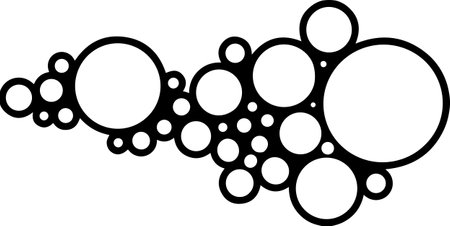 Sketch Circles Texture. Bubbles Background.のイラスト素材