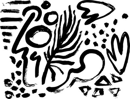 Grunge Hand Drawn Contemporary Abstract Background.のイラスト素材