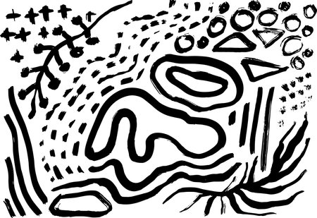 Grunge Hand Drawn Contemporary Abstract Background.のイラスト素材