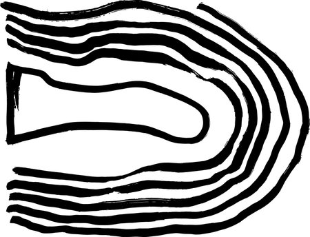 Grunge Hand Drawn Contemporary Brush Abstract Background.のイラスト素材