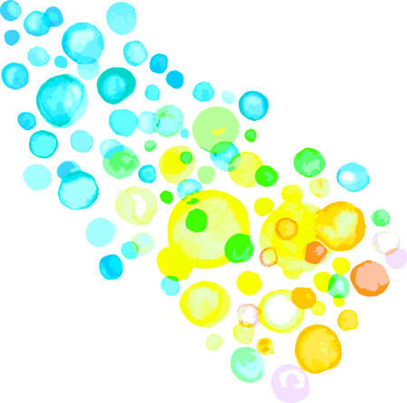 Gradient Watercolor Bubbles Vector Illustrationのイラスト素材