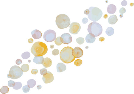 Light Beige Watercolor Bubbles Vector Illustrationのイラスト素材