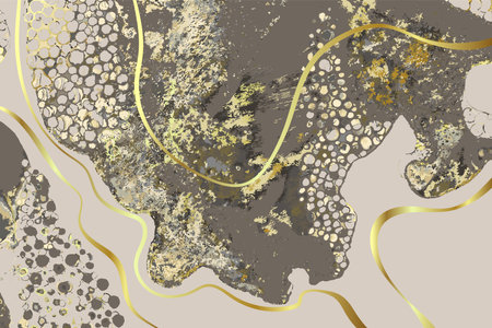 Light Beige and Gold Marble Vector Backgroundのイラスト素材