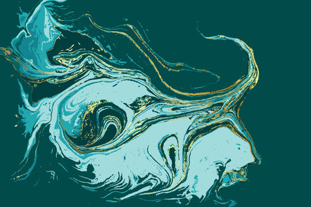 Light Blue and Gold Marble Abstract Vector Backgroundのイラスト素材