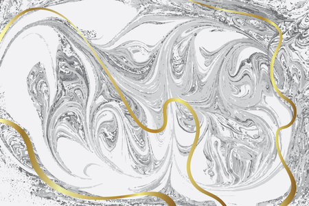 Light Gray and Gold Marble Vector Backgroundのイラスト素材