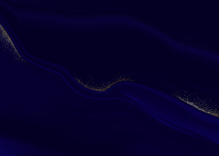 Marble Dark Blue and Gold Abstract Background. Fluid Acrulic Art Imitation.の写真素材