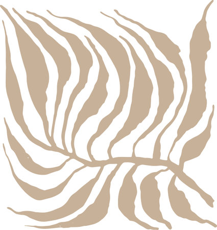 Minimal Tropical Leaf Beige Templateのイラスト素材