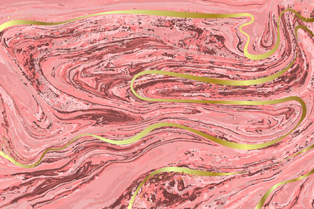 Light Pink and Gold Marble Vector Backgroundのイラスト素材