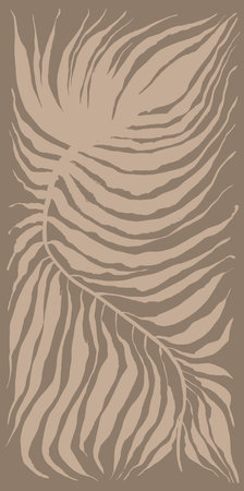 Minimal Tropical Leaf Beige Templateのイラスト素材