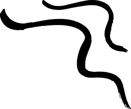 Dry Brush Grunge Wave Stroke Texture.のイラスト素材
