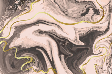 Light Beige and Gold Marble Vector Backgroundのイラスト素材