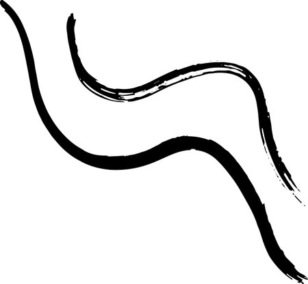 Dry Brush Grunge Wave Stroke Texture.のイラスト素材