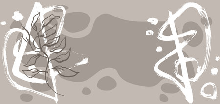 Grunge Dry Brush Abstract Contemporary Light Beige Patternのイラスト素材