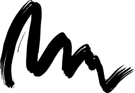 Dry Brush Grunge Wave Stroke Textureのイラスト素材