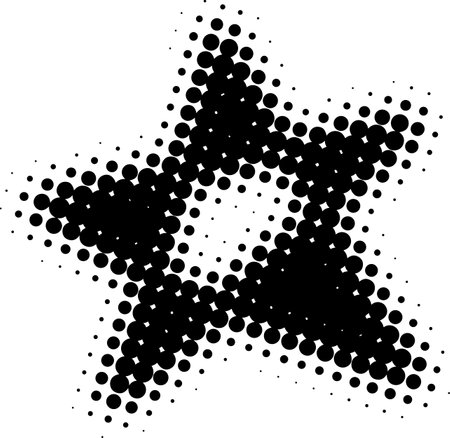Half Tone Abstract Vector Star Elementのイラスト素材
