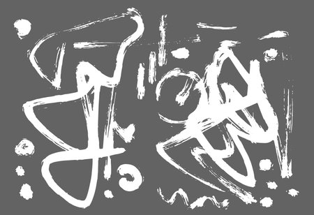 Grunge Dry Brush Abstract Contemporary Patternのイラスト素材