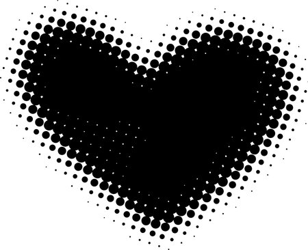 Abstract Halftone Heart Vector Iconのイラスト素材