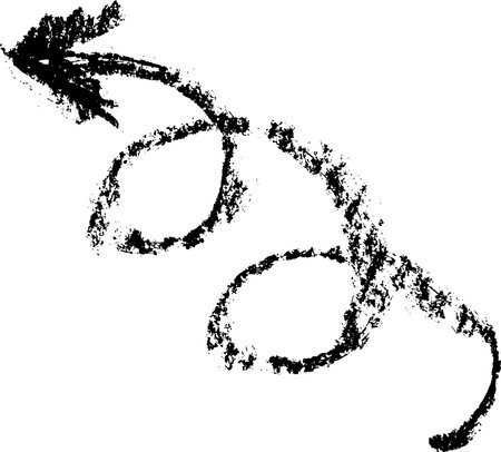 Chalk Texture Wave Arrow Signのイラスト素材
