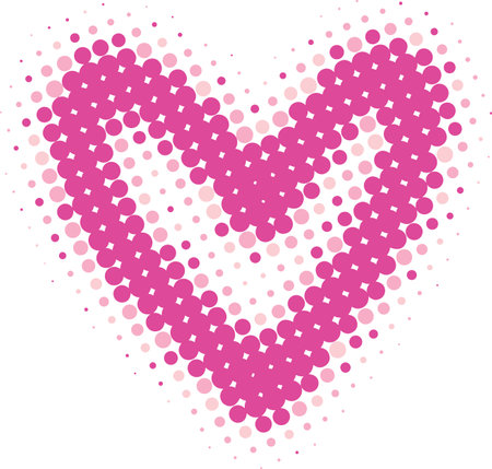 Abstract Halftone Heart Vector Iconのイラスト素材