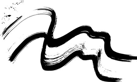 Dry Brush Grunge Wave Stroke Textureのイラスト素材